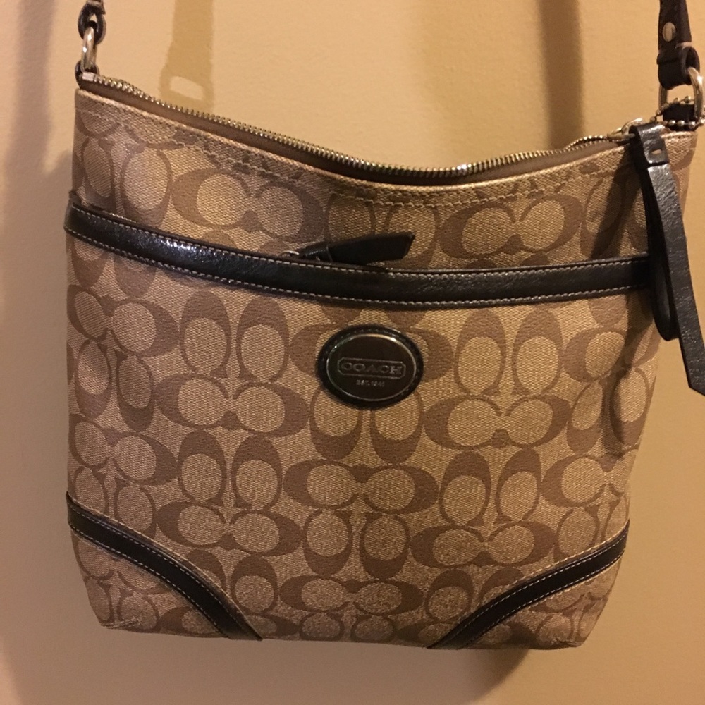 Leather coach purse